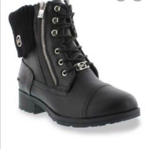 MICHAEL MICHAEL KORS GIRLS BLACK DONNA BOOTS-Sz 13